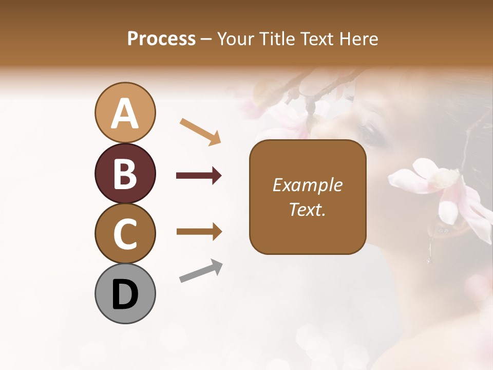 Model Perfect Flowers PowerPoint Template