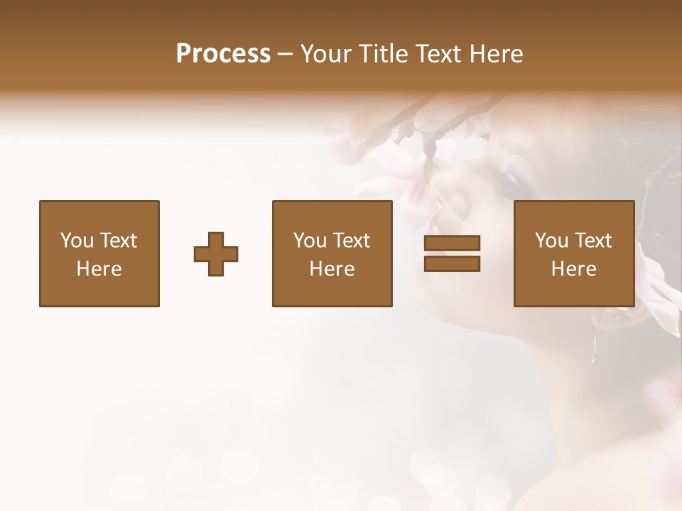 Model Perfect Flowers PowerPoint Template