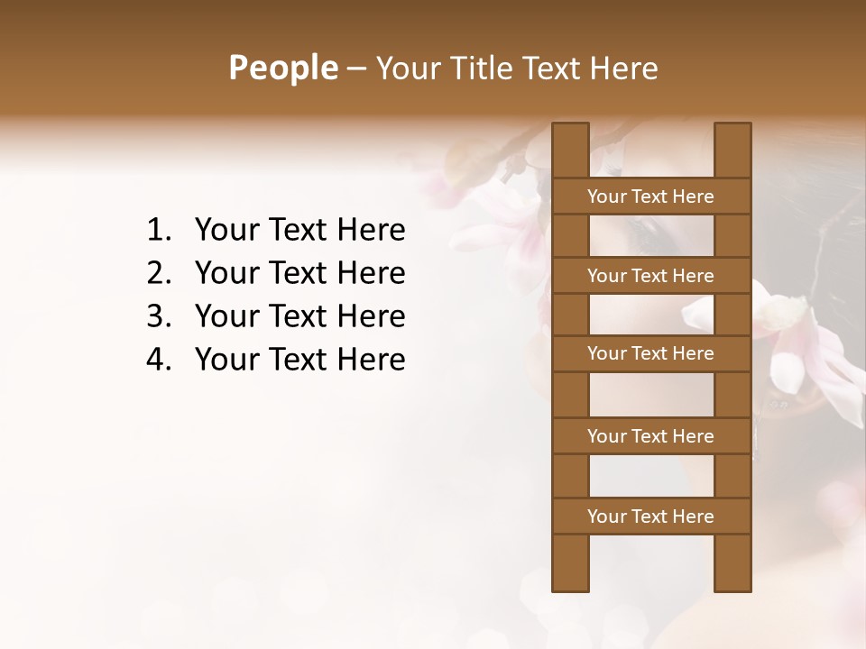 Model Perfect Flowers PowerPoint Template
