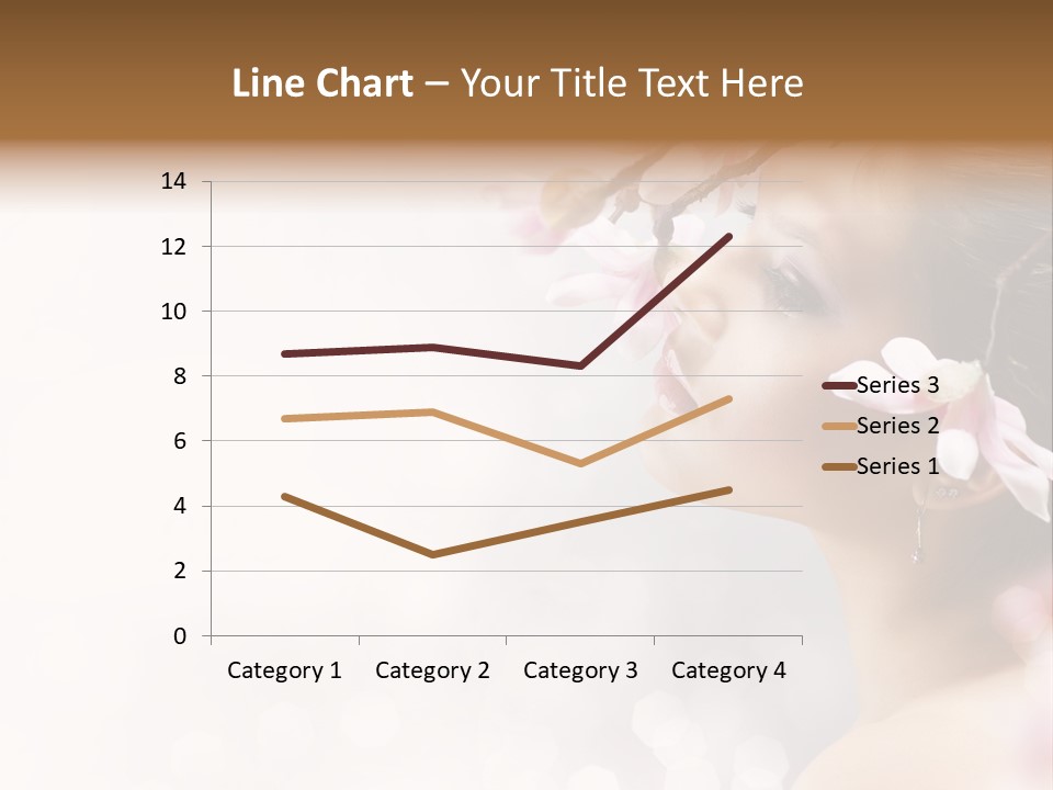 Model Perfect Flowers PowerPoint Template