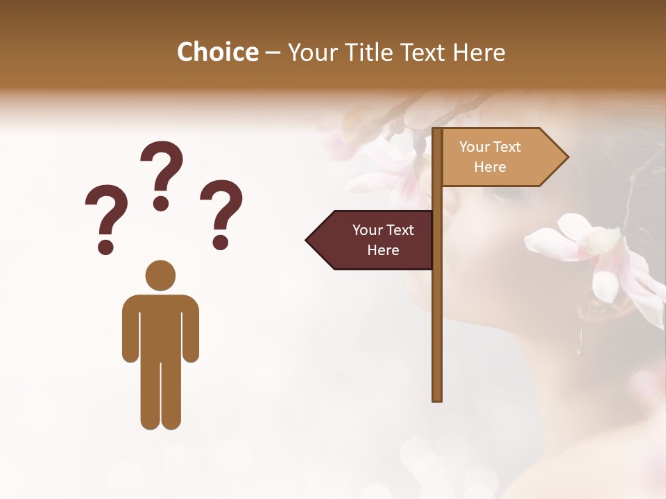 Model Perfect Flowers PowerPoint Template