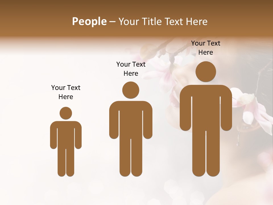 Model Perfect Flowers PowerPoint Template