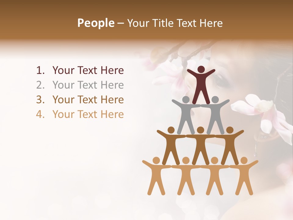 Model Perfect Flowers PowerPoint Template