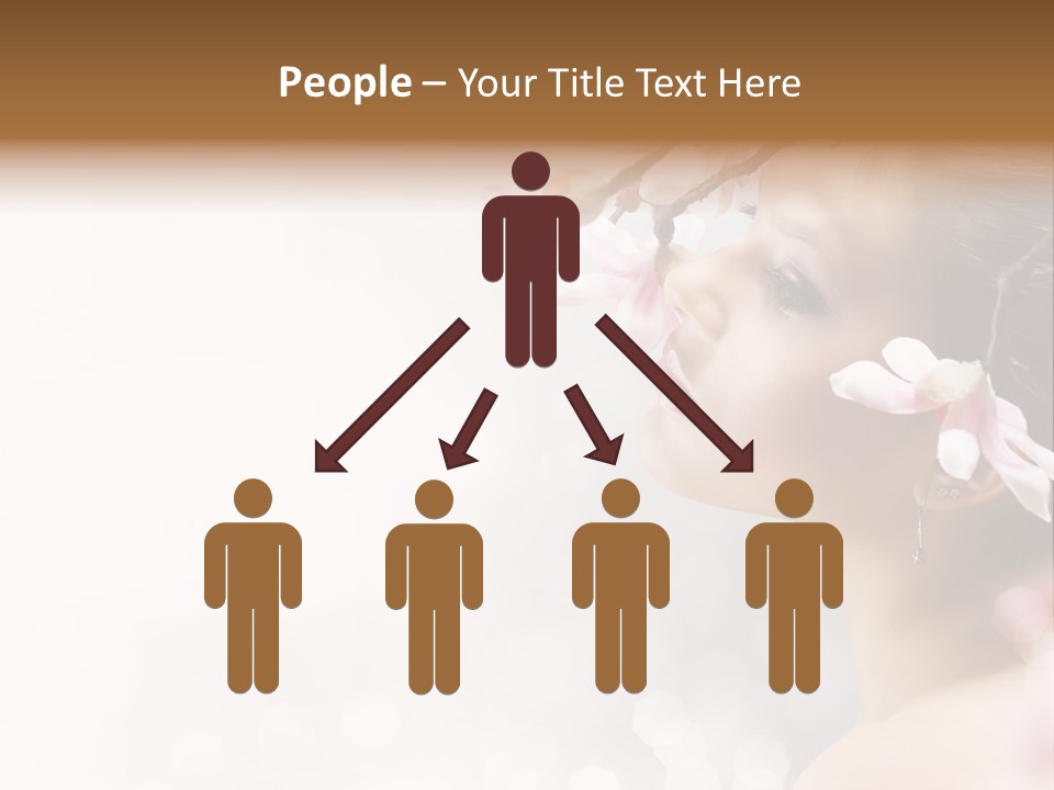 Model Perfect Flowers PowerPoint Template