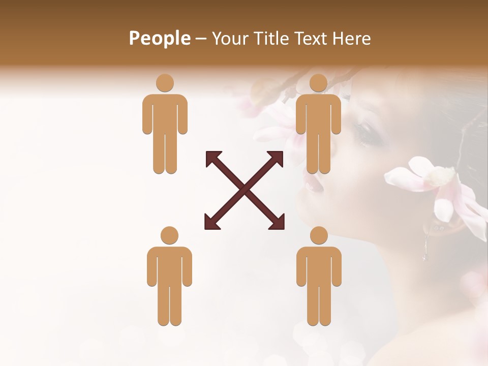 Model Perfect Flowers PowerPoint Template