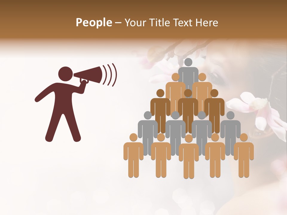 Model Perfect Flowers PowerPoint Template