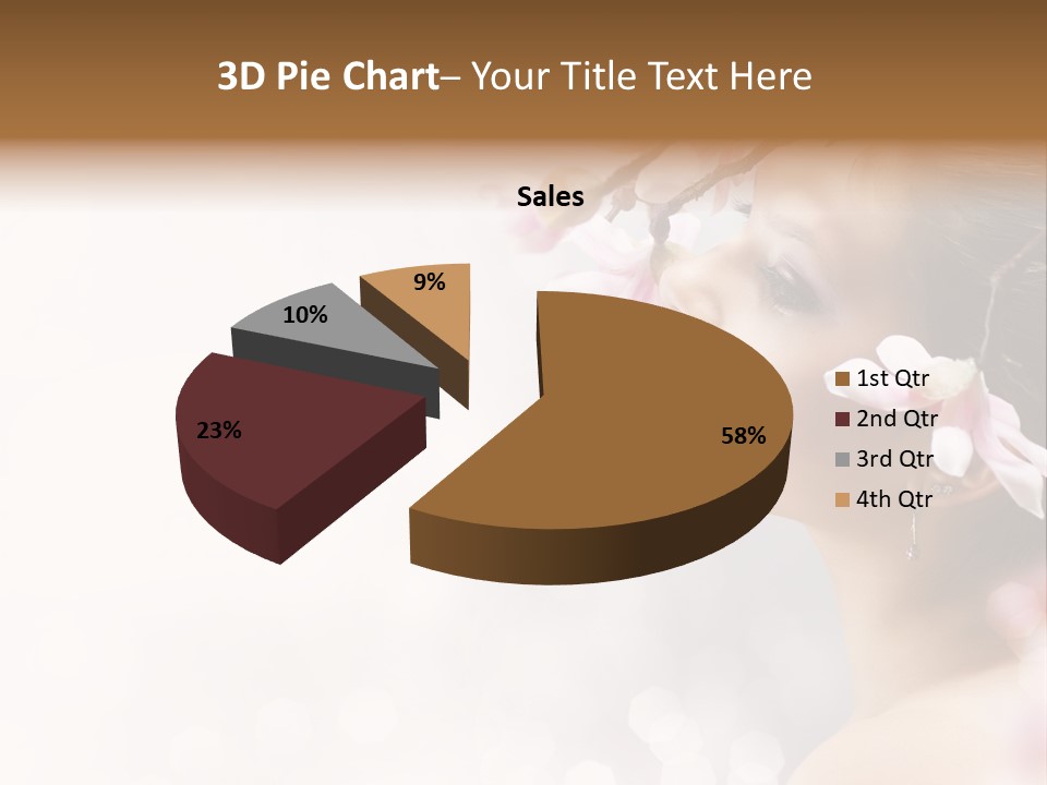 Model Perfect Flowers PowerPoint Template