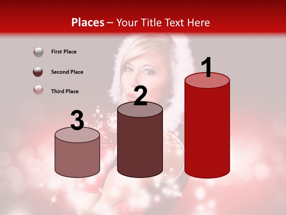 Attraktiv Blond Weihnachten PowerPoint Template