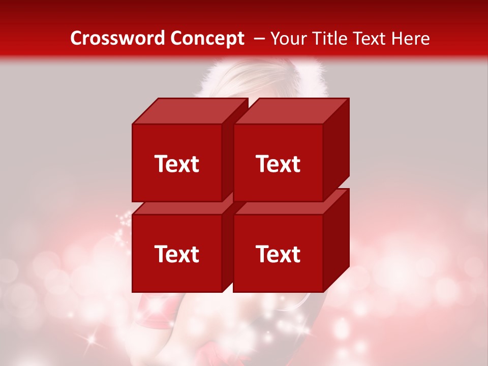 Attraktiv Blond Weihnachten PowerPoint Template