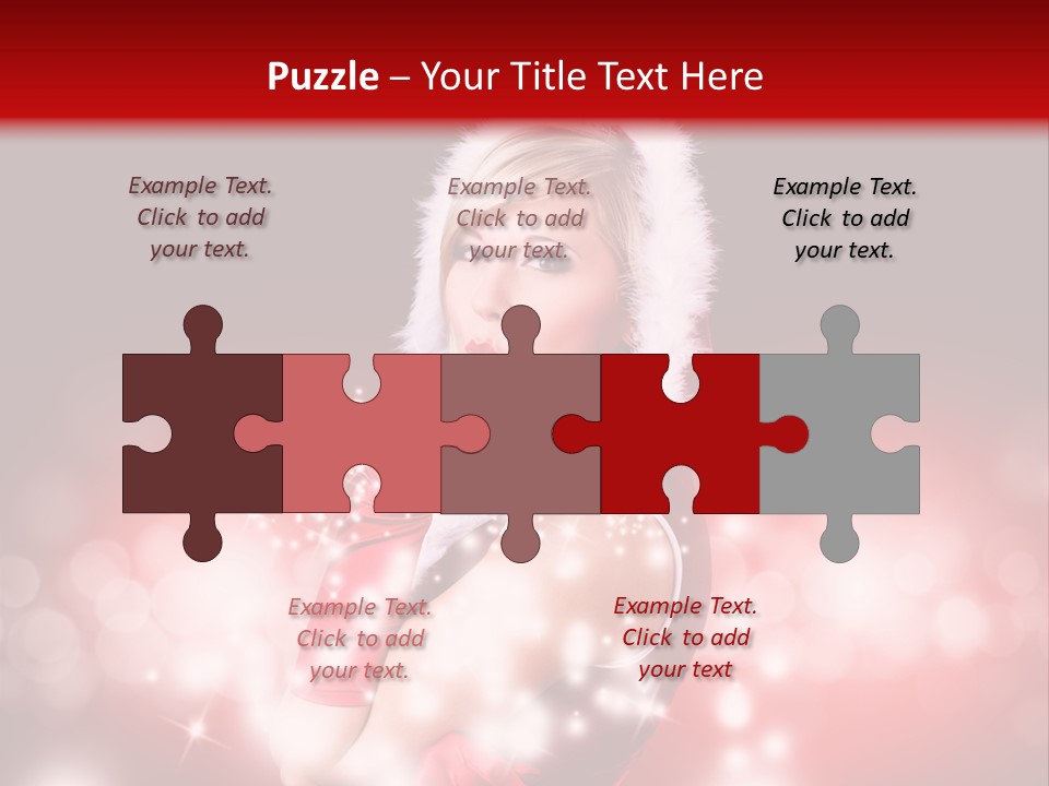 Attraktiv Blond Weihnachten PowerPoint Template