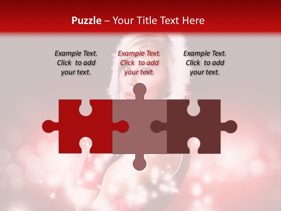 Attraktiv Blond Weihnachten PowerPoint Template