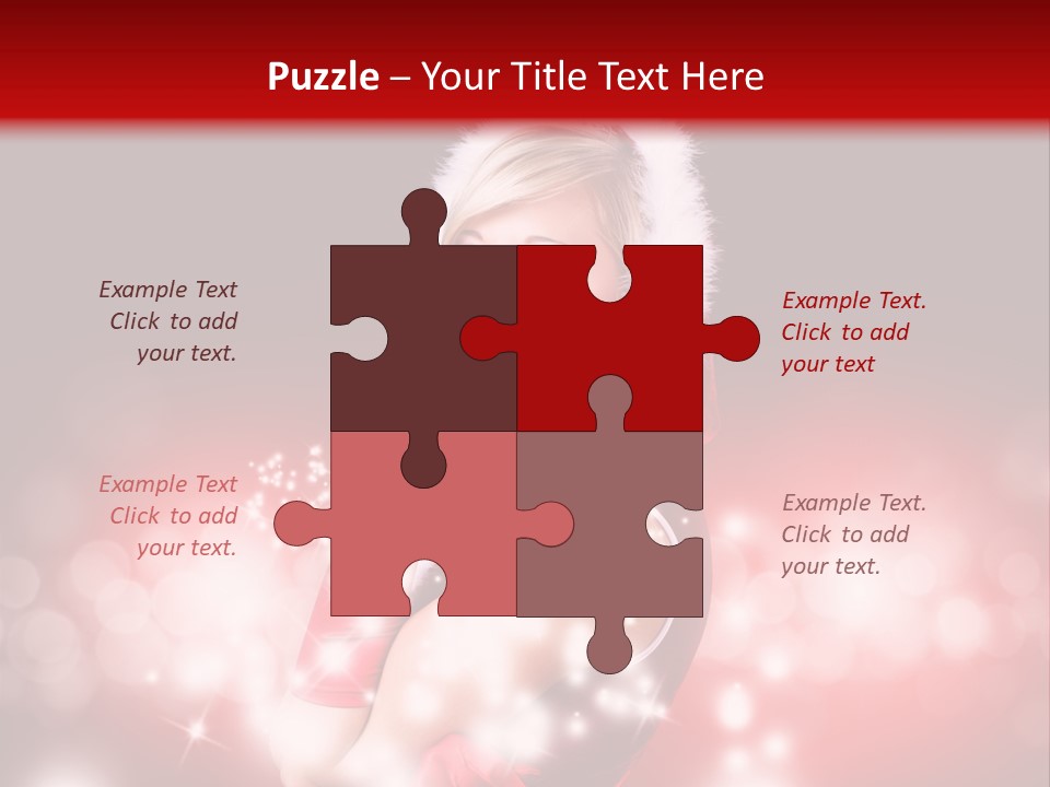 Attraktiv Blond Weihnachten PowerPoint Template