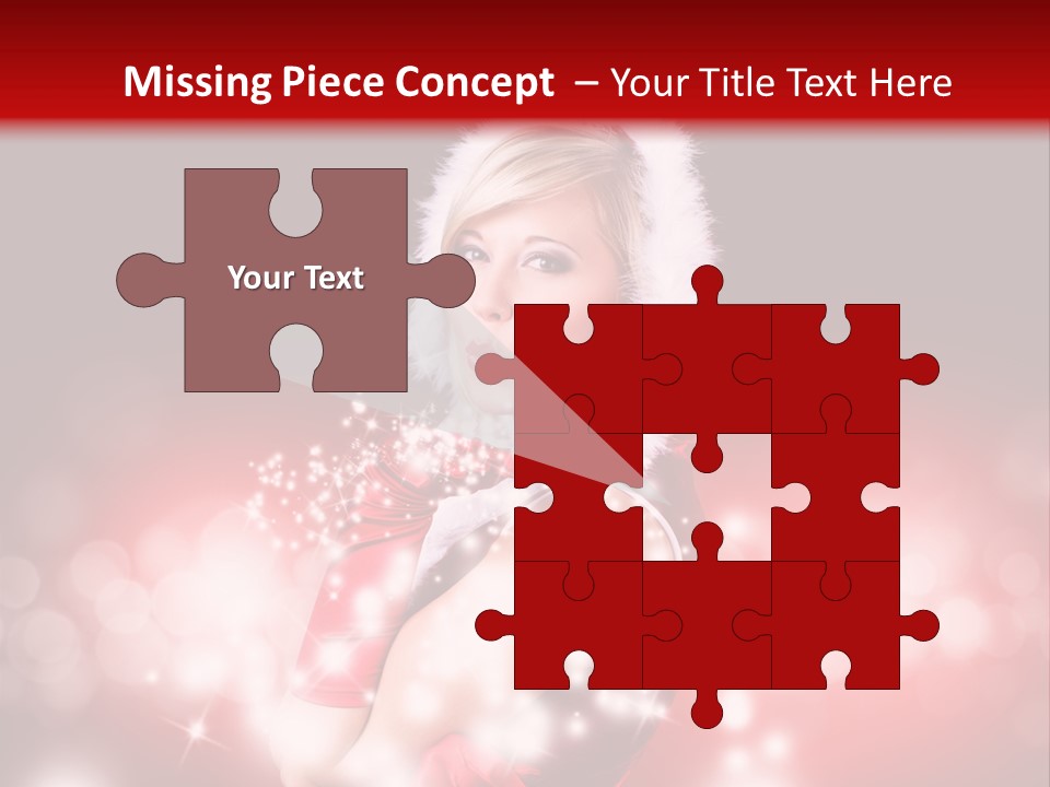 Attraktiv Blond Weihnachten PowerPoint Template