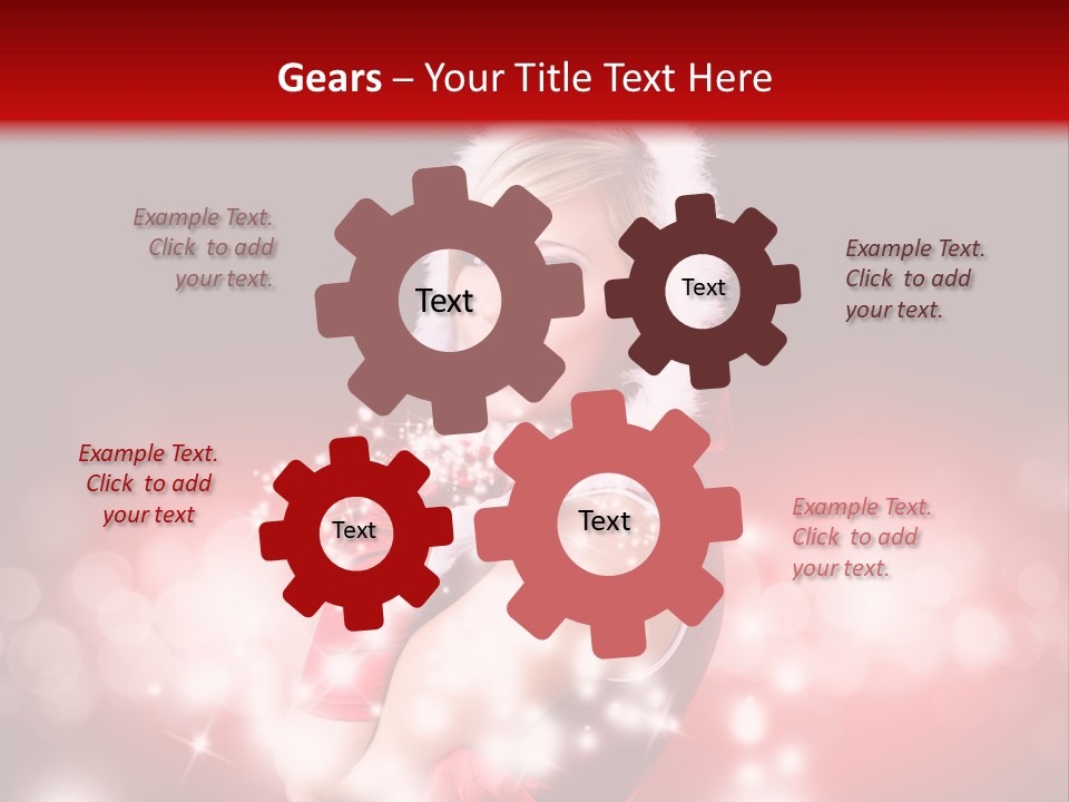 Attraktiv Blond Weihnachten PowerPoint Template