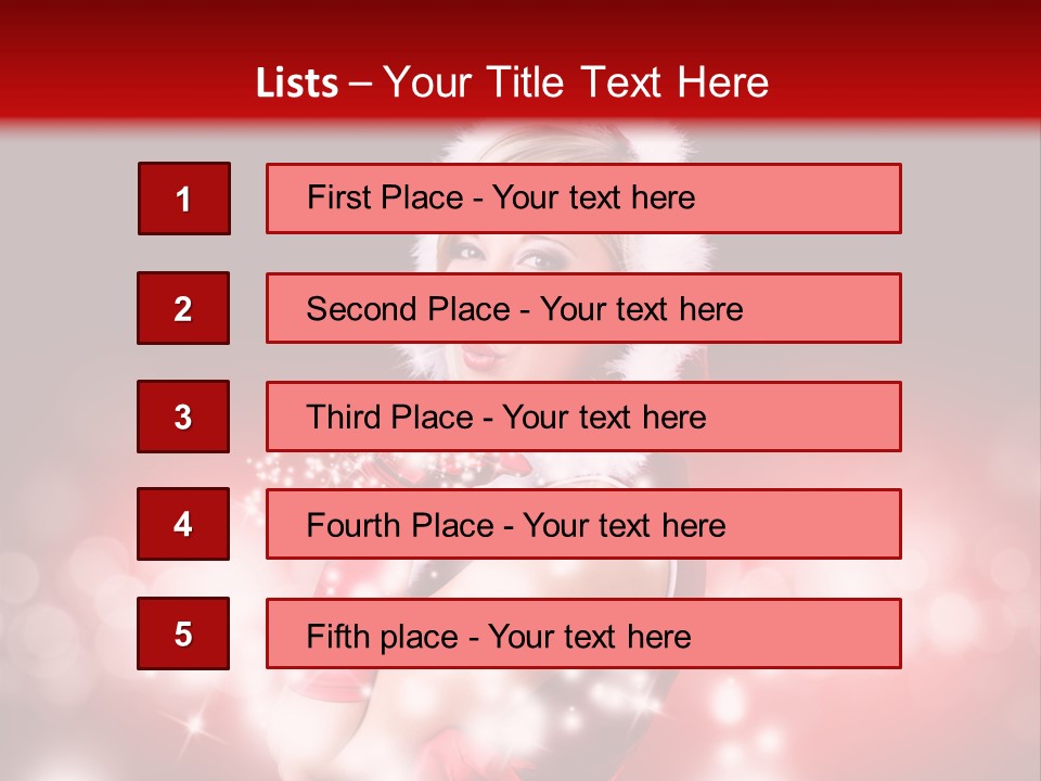 Attraktiv Blond Weihnachten PowerPoint Template