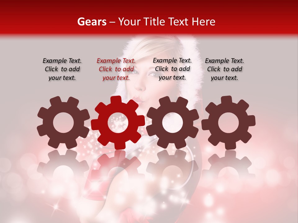 Attraktiv Blond Weihnachten PowerPoint Template