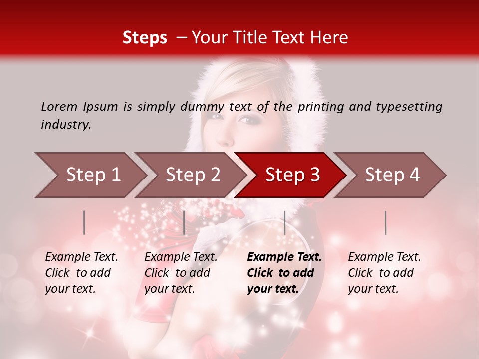 Attraktiv Blond Weihnachten PowerPoint Template