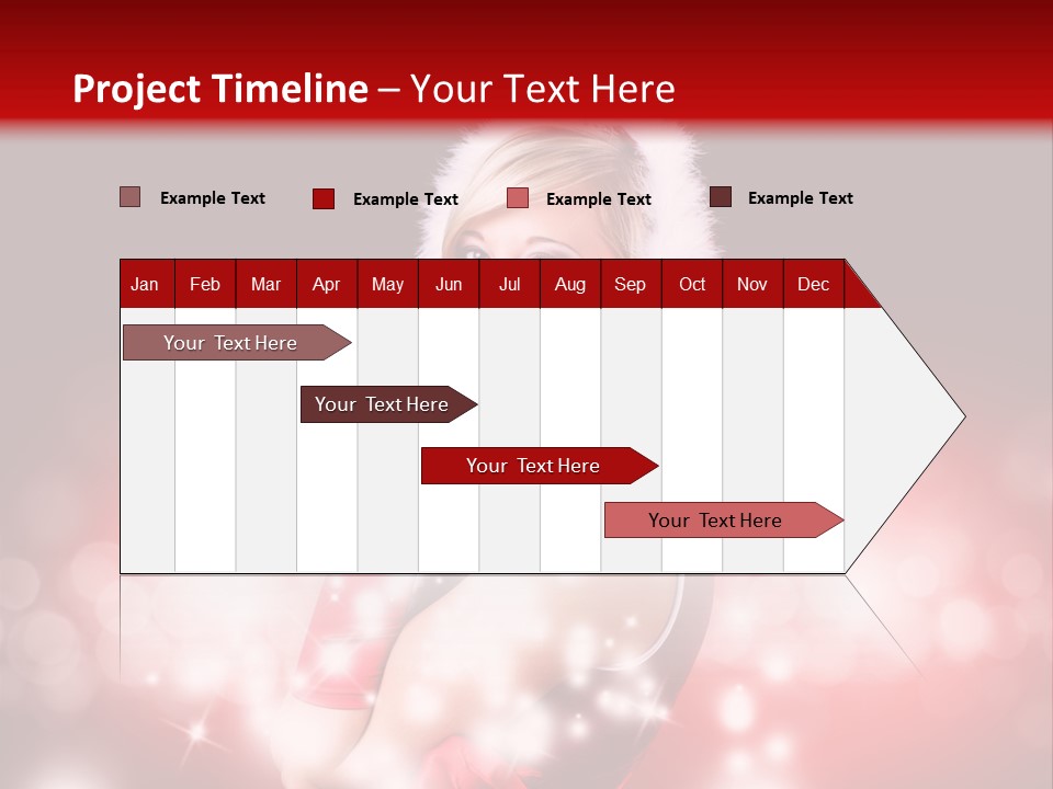 Attraktiv Blond Weihnachten PowerPoint Template