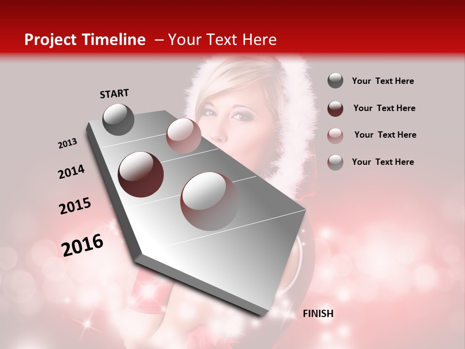 Attraktiv Blond Weihnachten PowerPoint Template