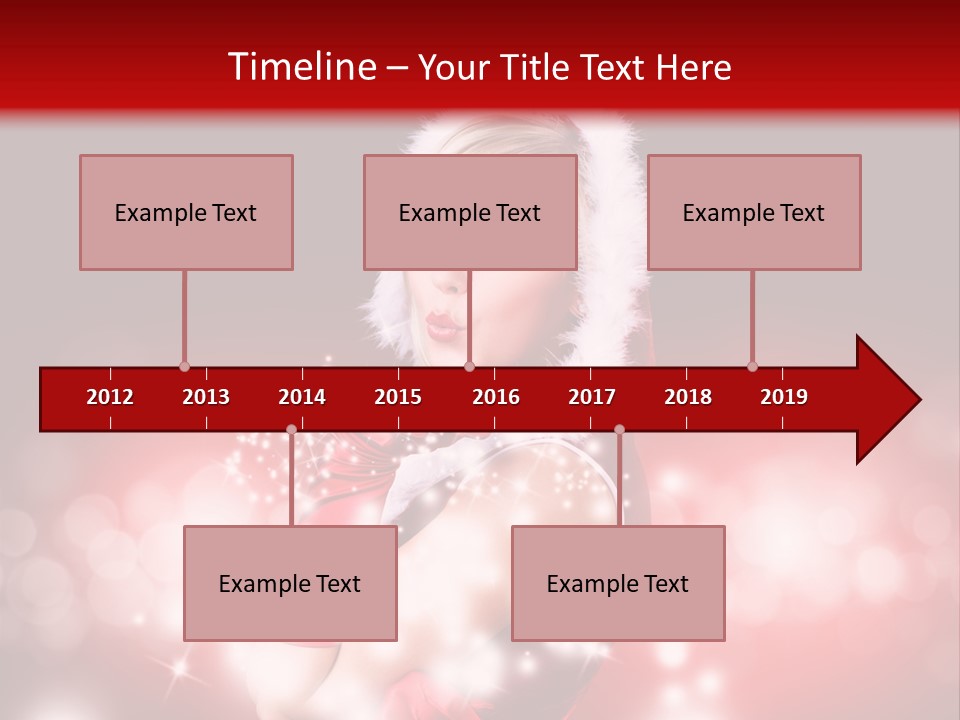 Attraktiv Blond Weihnachten PowerPoint Template