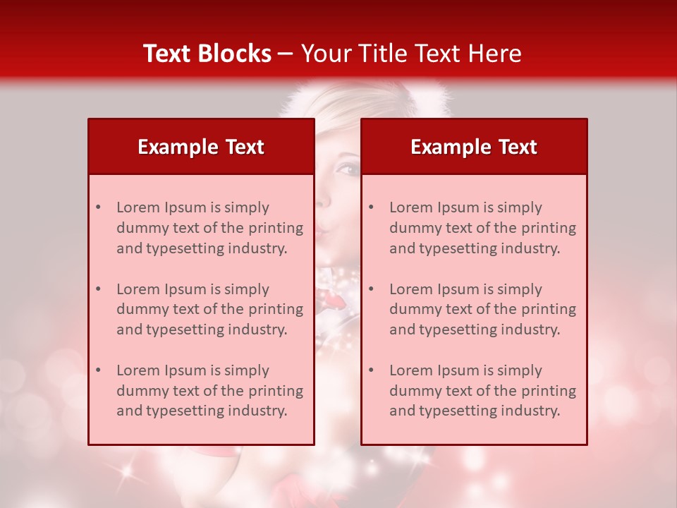 Attraktiv Blond Weihnachten PowerPoint Template