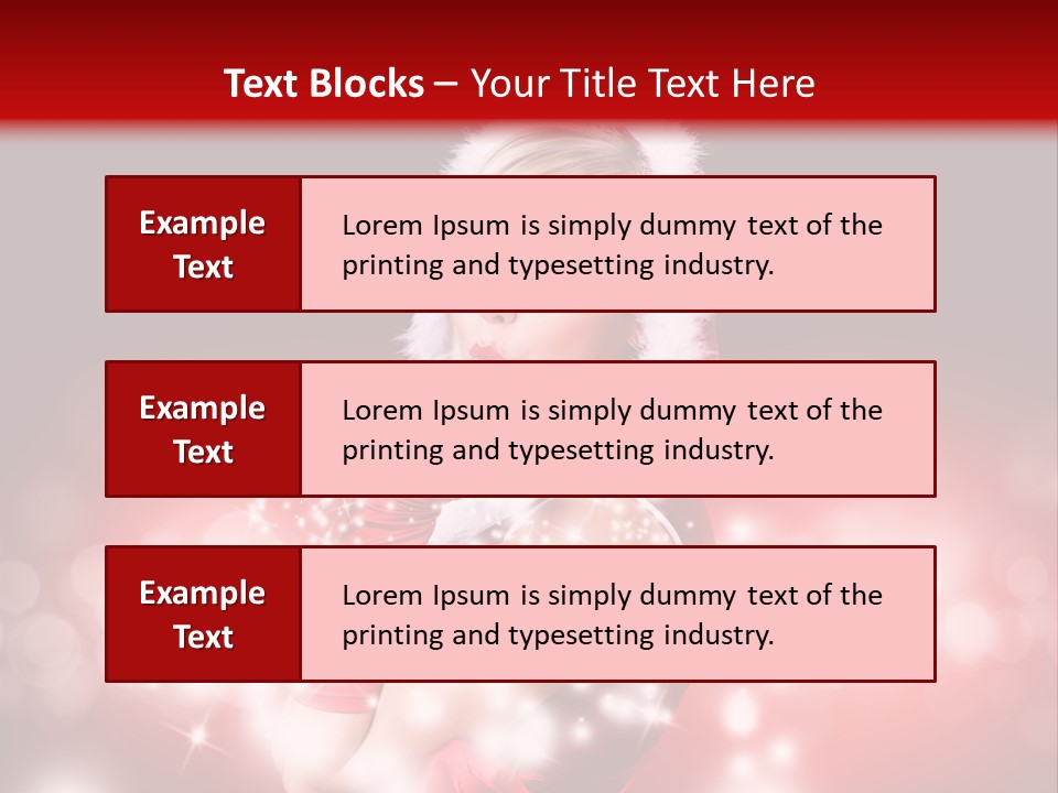 Attraktiv Blond Weihnachten PowerPoint Template