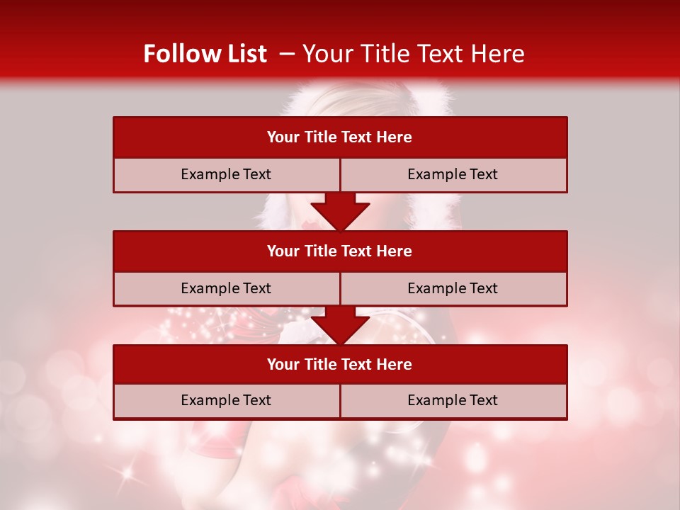 Attraktiv Blond Weihnachten PowerPoint Template