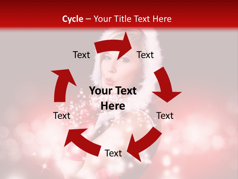 Attraktiv Blond Weihnachten PowerPoint Template