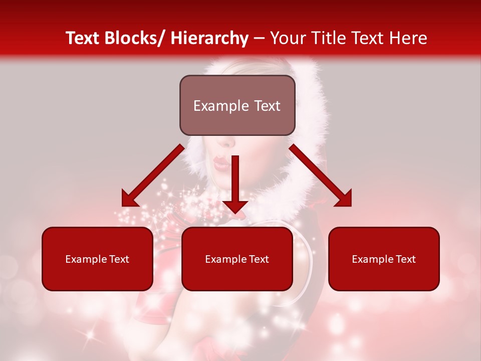 Attraktiv Blond Weihnachten PowerPoint Template