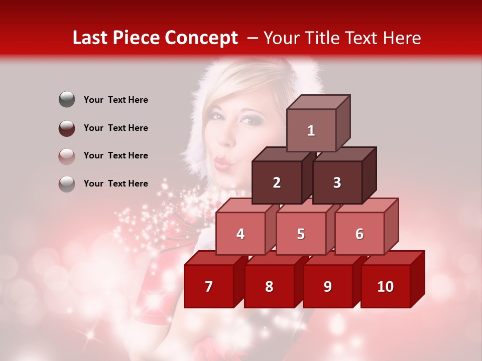 Attraktiv Blond Weihnachten PowerPoint Template