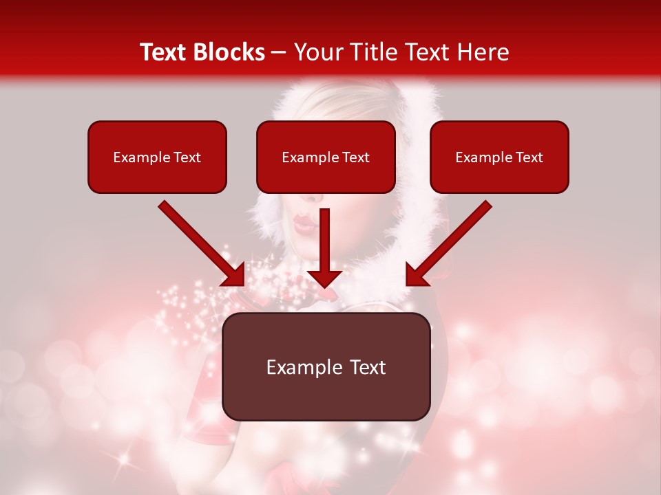 Attraktiv Blond Weihnachten PowerPoint Template