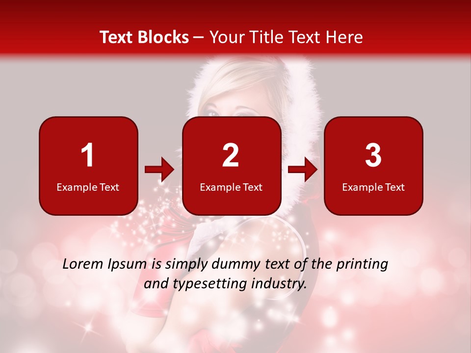 Attraktiv Blond Weihnachten PowerPoint Template