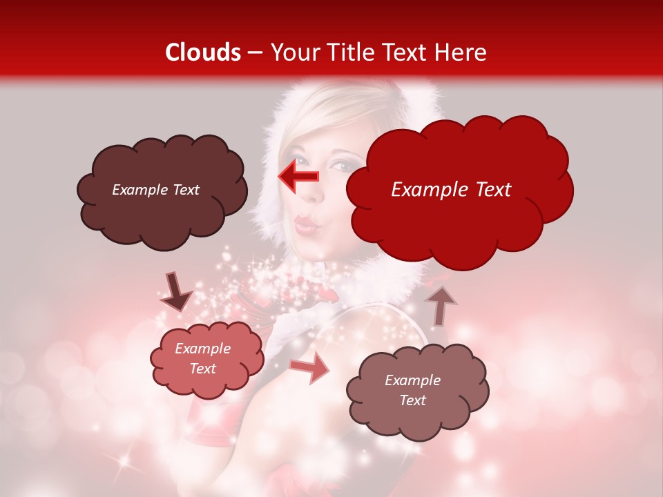 Attraktiv Blond Weihnachten PowerPoint Template