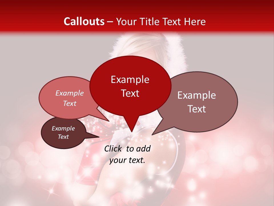 Attraktiv Blond Weihnachten PowerPoint Template