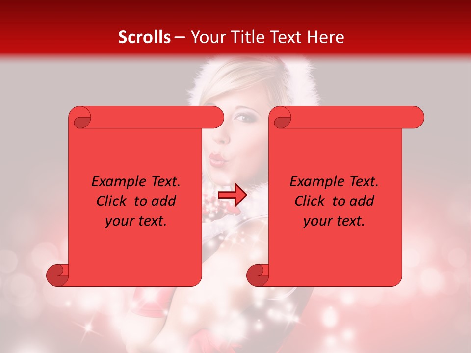 Attraktiv Blond Weihnachten PowerPoint Template