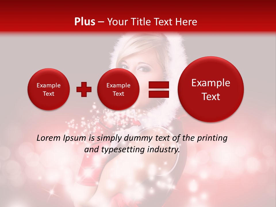 Attraktiv Blond Weihnachten PowerPoint Template