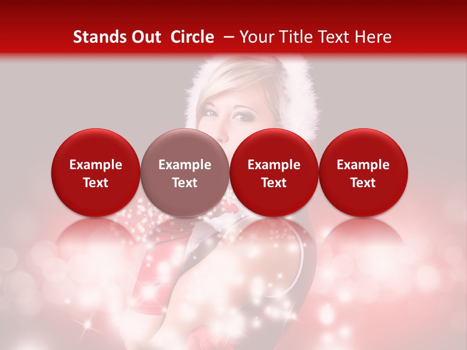 Attraktiv Blond Weihnachten PowerPoint Template