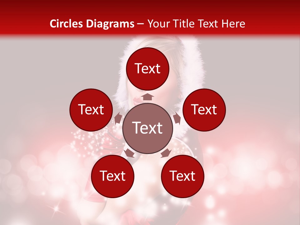 Attraktiv Blond Weihnachten PowerPoint Template