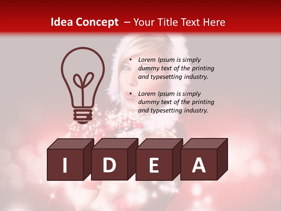 Attraktiv Blond Weihnachten PowerPoint Template