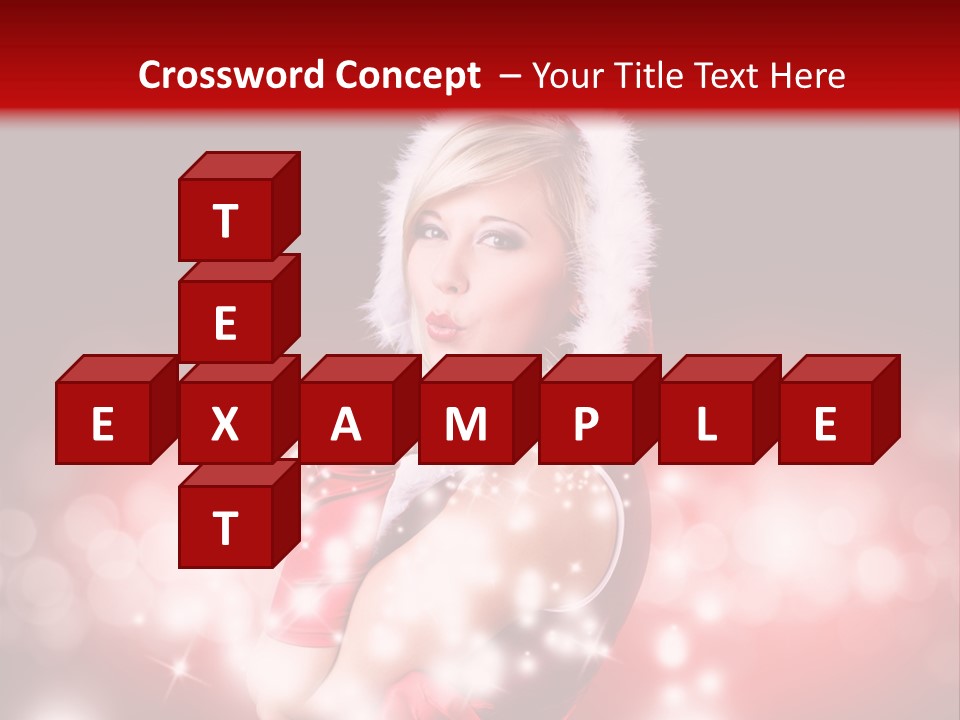 Attraktiv Blond Weihnachten PowerPoint Template