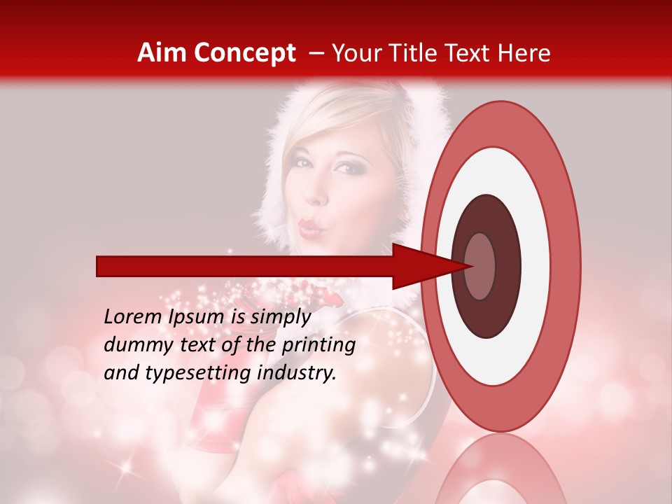 Attraktiv Blond Weihnachten PowerPoint Template