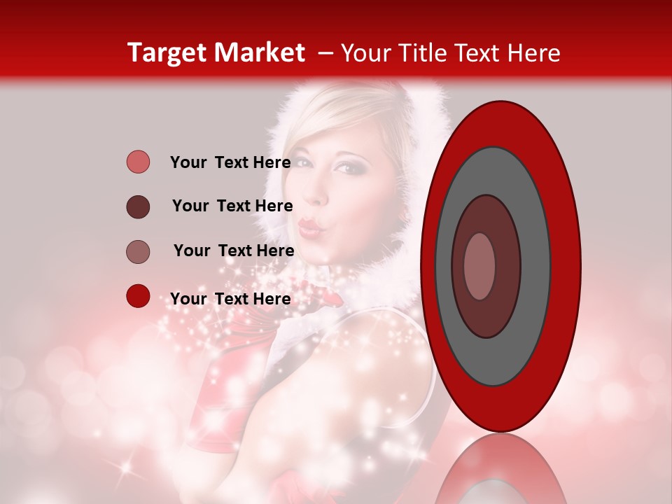 Attraktiv Blond Weihnachten PowerPoint Template