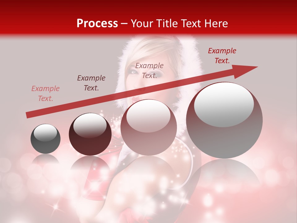 Attraktiv Blond Weihnachten PowerPoint Template