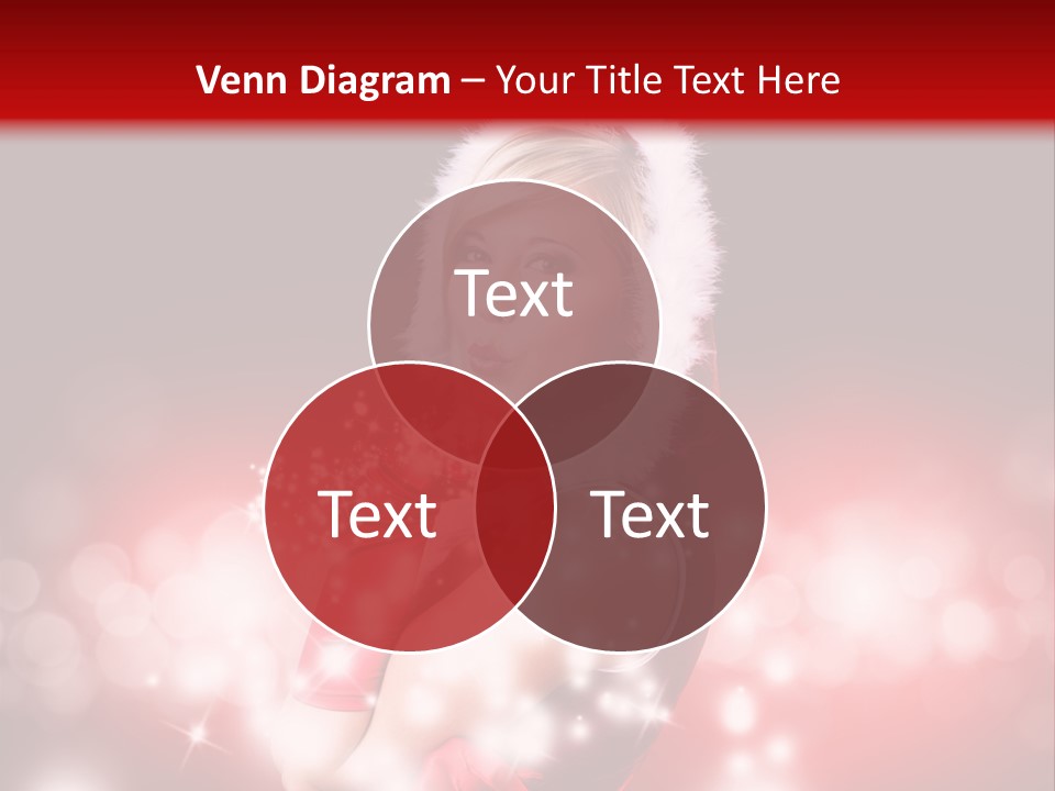 Attraktiv Blond Weihnachten PowerPoint Template
