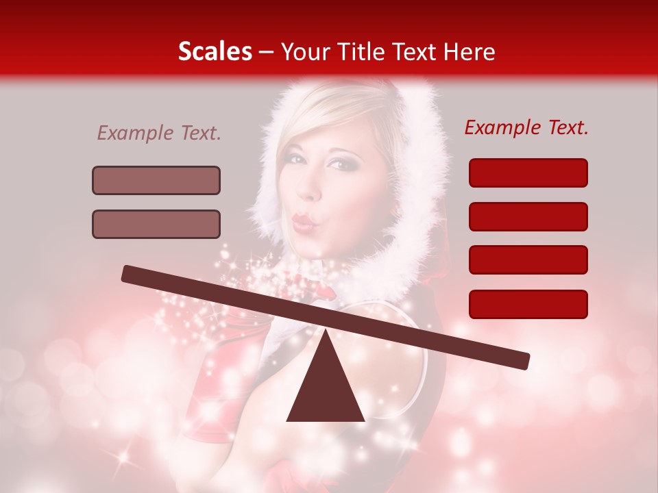 Attraktiv Blond Weihnachten PowerPoint Template