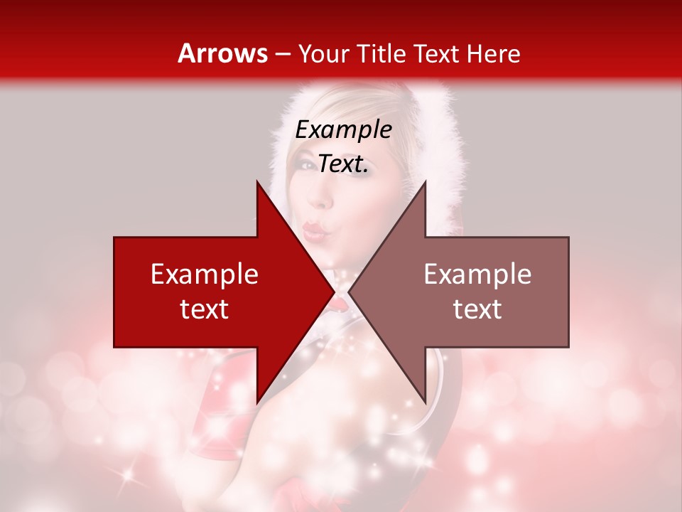 Attraktiv Blond Weihnachten PowerPoint Template