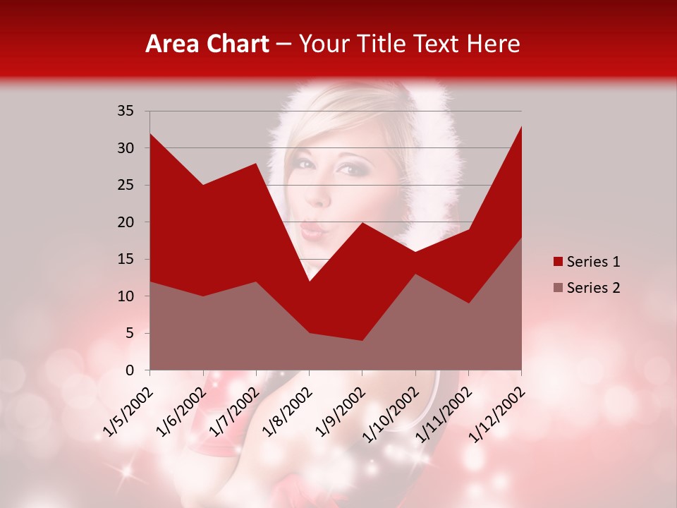 Attraktiv Blond Weihnachten PowerPoint Template