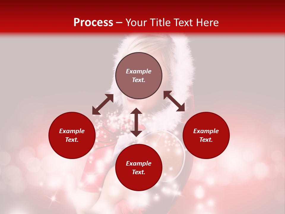 Attraktiv Blond Weihnachten PowerPoint Template
