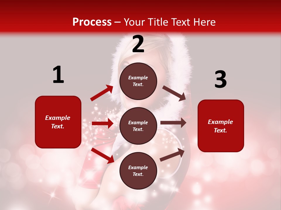 Attraktiv Blond Weihnachten PowerPoint Template