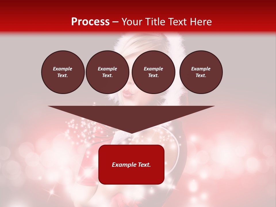 Attraktiv Blond Weihnachten PowerPoint Template